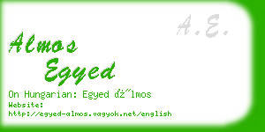 almos egyed business card
